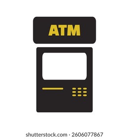 ATM icon, finance payment electronic symbol