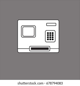 atm icon flat design