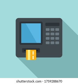 Atm icon. Flat illustration of atm vector icon for web design