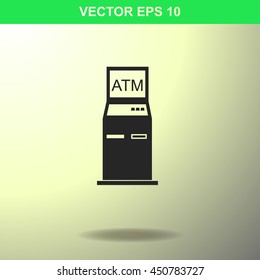 ATM icon. Illustration for business.