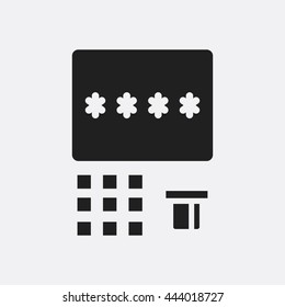 ATM icon illustration isolated vector sign symbol