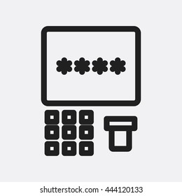 ATM icon illustration isolated vector sign symbol