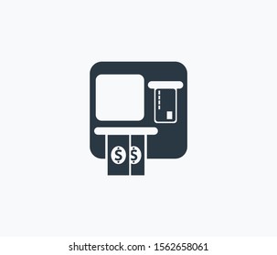 Atm icon isolated on clean background. Atm icon concept drawing icon in modern style. Vector illustration for your web mobile logo app UI design.