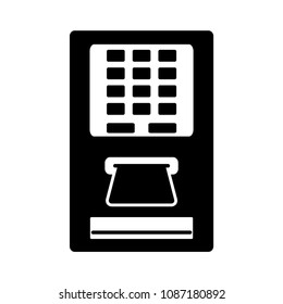 ATM icon isolated on white background. Vector illustration