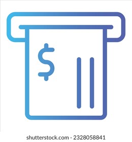 atm icon with isolated vektor and transparent background