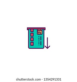atm icon line design. Business icon vector illustration