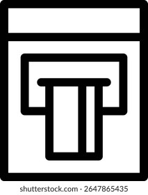 ATM icon with line and simple style

