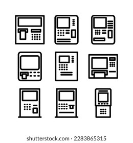 atm icon or logo isolated sign symbol vector illustration - Collection of high quality black style vector icons
