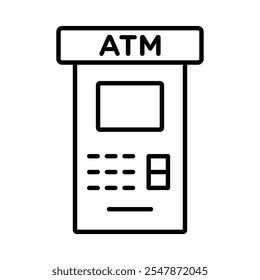 ATM-Symbol Logo-Zeichensatz, Vektorgrafik