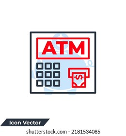 ilustración vectorial del logotipo del icono atm. Insertar icono de tarjeta, crédito, plantilla de símbolo de débito para colección de diseño gráfico y web