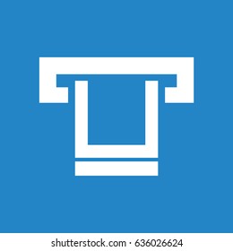 ATM icon on blue background