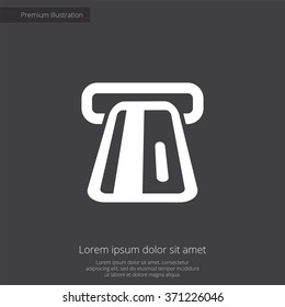 atm icon, on dark background