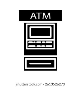 Atm icon on white background
