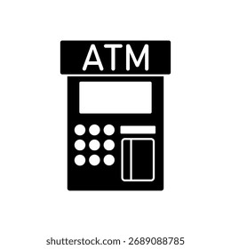 ATM icon outline editable stroke line drawing eps.
