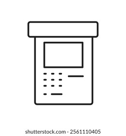 ATM icon Outline vector line symbol