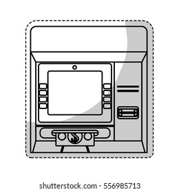 atm icon over white background. vector illustration