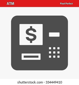 ATM Icon. Professional, pixel perfect icon optimized for both large and small resolutions. EPS 8 format.