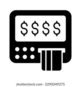 The ATM icon represents a machine that dispenses cash and allows customers to perform banking transactions