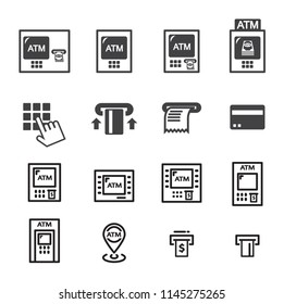 Atm Icon Set Stock Vector (Royalty Free) 1145275265 | Shutterstock