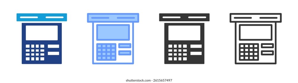 Atm icon set multiple style collection