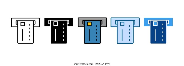Atm Icon Set Multiple Style Collection