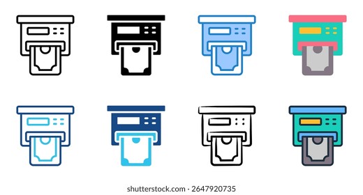 Conjunto de iconos ATM colección de estilos múltiples 
