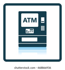 ATM icon. Shadow reflection design. Vector illustration.