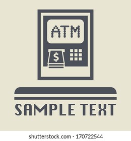 ATM icon or sign, vector illustration