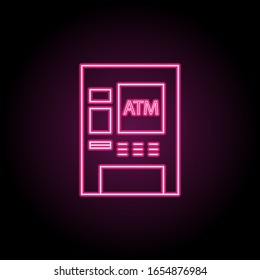 Atm icon. Simple thin line, outline vector of banking icons for ui and ux, website or mobile application