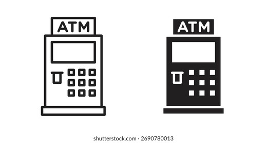 Atm icon simple vector symbol