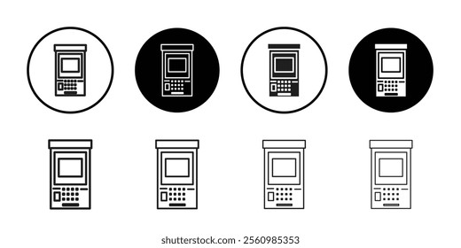 ATM icon Symbol mark in filled style