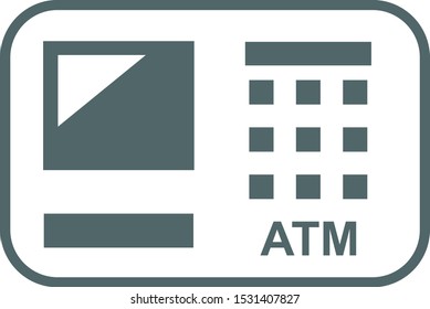 ATM icon, ATM symbol. Vector illustration