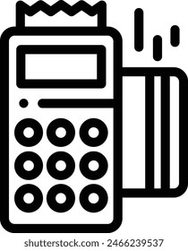 atm icon. Thin Linear Style Design Isolated On White Background