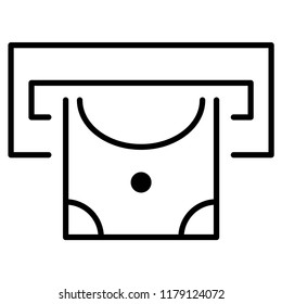 ATM icon in trendy flat style isolated on white background. Cash request symbol. Vector illustration.