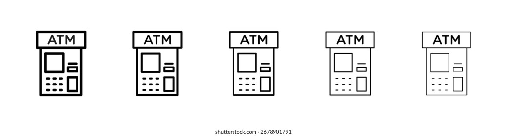 Ícone Atm Ilustração de Arte Vetorial