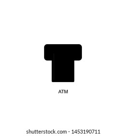 atm icon vector black design