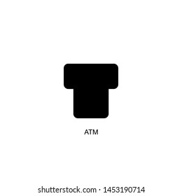 atm icon vector black design