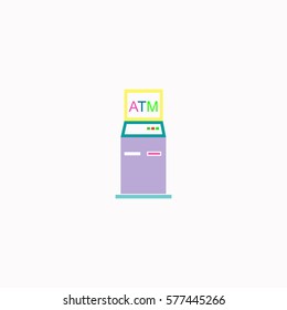 ATM  icon Vector design. Colored illustration.