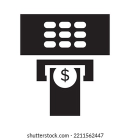 plantilla de diseño de vector de icono ATM