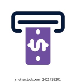 atm icon. vector dual tone icon for your website, mobile, presentation, and logo design.