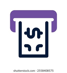 atm icon. vector dual tone icon for your website, mobile, presentation, and logo design.
