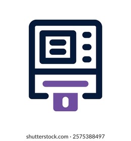 atm icon. vector dual tone icon for your website, mobile, presentation, and logo design.