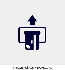 atm icon vector. enter card atm icon vector.