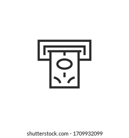 atm icon vector illustration flat