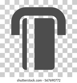 ATM icon. Vector illustration style is flat iconic symbol, gray color, transparent background. Designed for web and software interfaces.