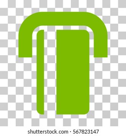 ATM icon. Vector illustration style is flat iconic symbol, eco green color, transparent background. Designed for web and software interfaces.