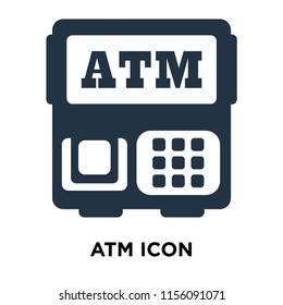 Atm icon vector isolated on white background, Atm transparent sign