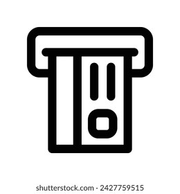 ATM-Symbol. Vektorliniensymbol für Ihre Website, Ihr Handy, Ihre Präsentation und Ihr Logo-Design.