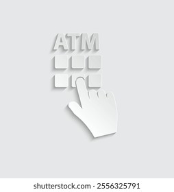 atm icon vector. Money from atm vector icon