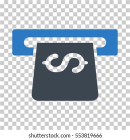 ATM icon. Vector pictogram style is a flat symbol, color, chess transparent background. Designed for software and web interface toolbars and menus.
